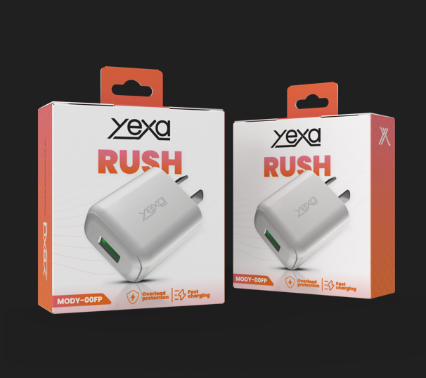CARGADOR 220V 4.8A RUSH 1USB MODY-00FP - YEXA - BLANCO