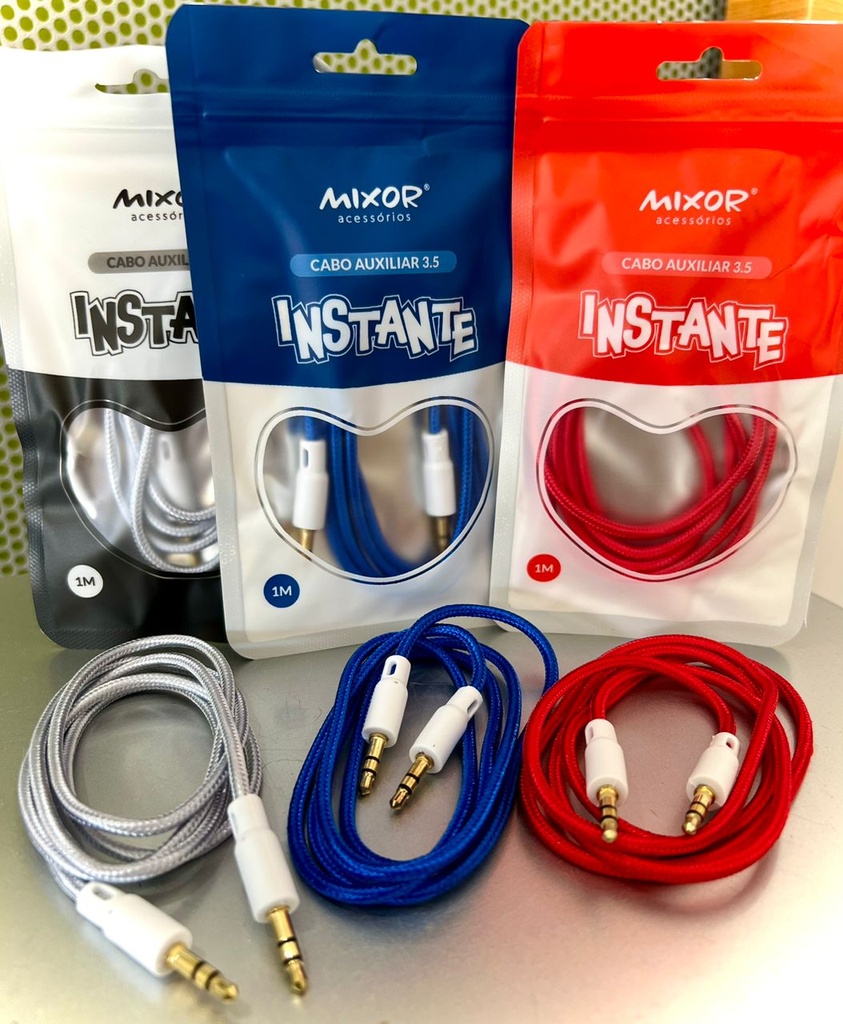 AUX CABLE 3,5 MODM-B01 - INSTANTE - MIXOR - BLACK