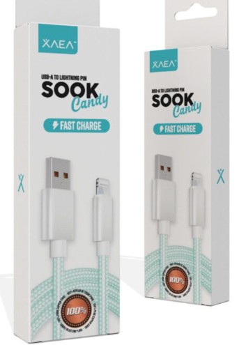CABLE USB LIGHTNING MODX-092 - SOOK CANDY - XAEA - VERDE