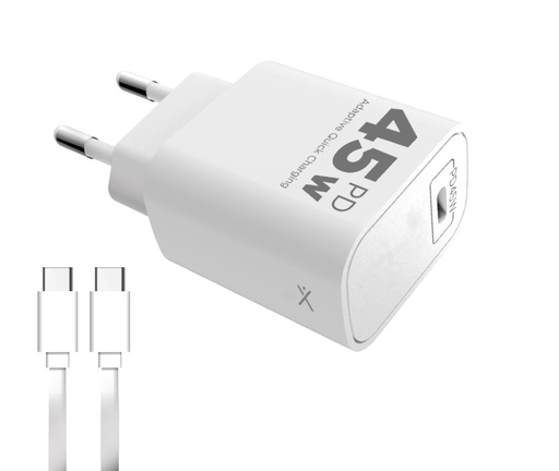 [CARX05B040114] WALL CHARGER MODX-B04 SUPREME - PD + CABLE TYPE C A TYPE C - XAEA - WHITE